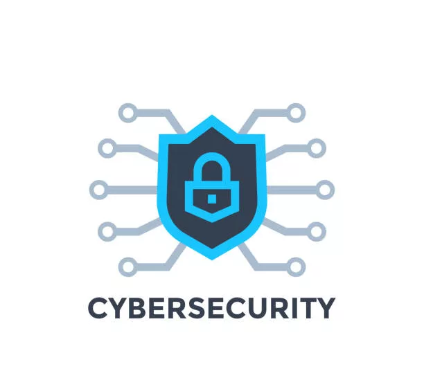 cyber security vector logo with shield
